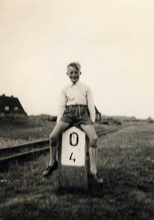 Hektometerstein an der Inselbahn-Oststrecke