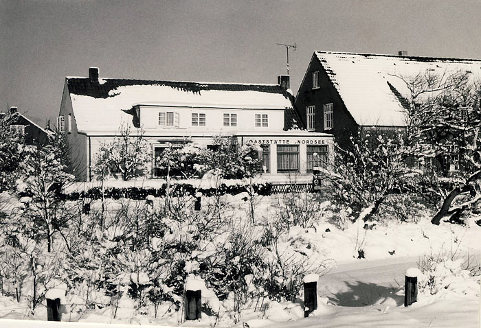 Winterstimmung am Hotel Nordsee