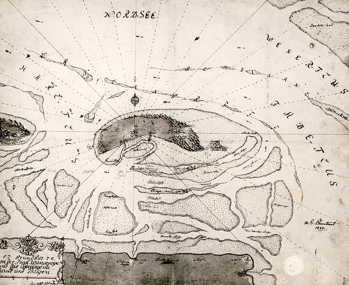 Grundri&szlig; von der Insel Wangeroge