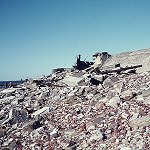 Zerst&ouml;rte Strandmauer