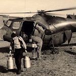 Hubschrauber auf der Polizeiwiese