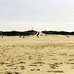 Blick vom Strand auf die &Uuml;berwegung Neudeich