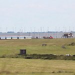 Inselbahn auf dem Weg zum Anleger