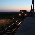 Sonderzug der Inselbahn am Deichschart